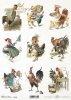 vintage, kury, koguty w ubrankach*vintage, hens, roosters in clothes*Vintage, Hühner, Hähne in Kleidern*vintage, gallinas, gallos con ropa